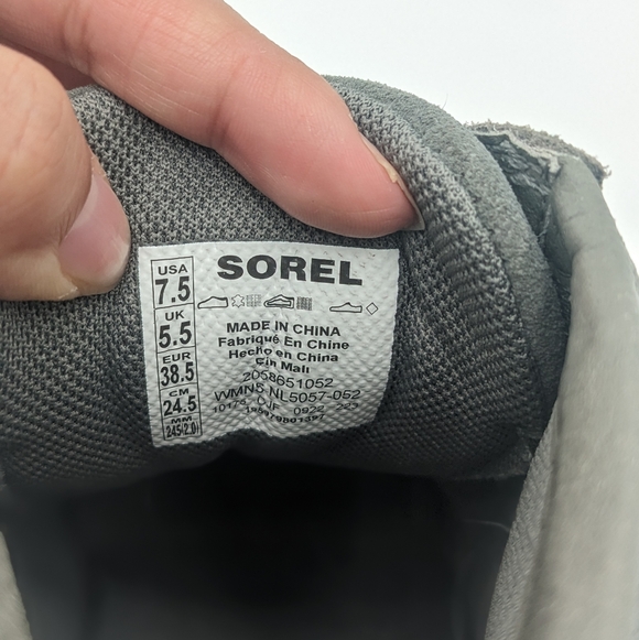 Sorel Gray Suede Sneaker Wedges - Picture 8 of 16